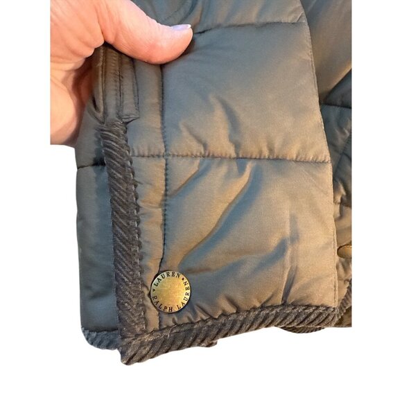 Lauren Ralph Lauren Olive Green Quilted Jacket Womens Size Large Nylon EUC - Picture 3 of 7